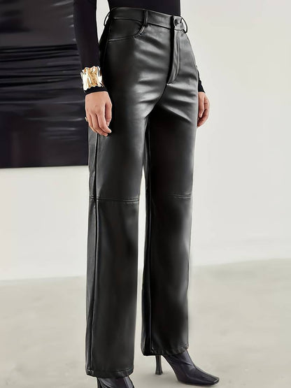 Pantalon Cuir Féminin Chic et Élégant
