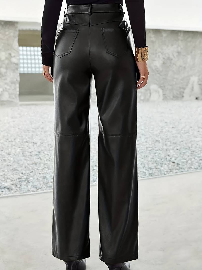 Pantalon Cuir Féminin Chic et Élégant