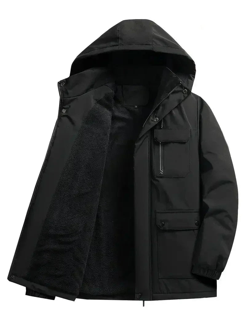 Veste imperméable homme hiver chaud et étanche