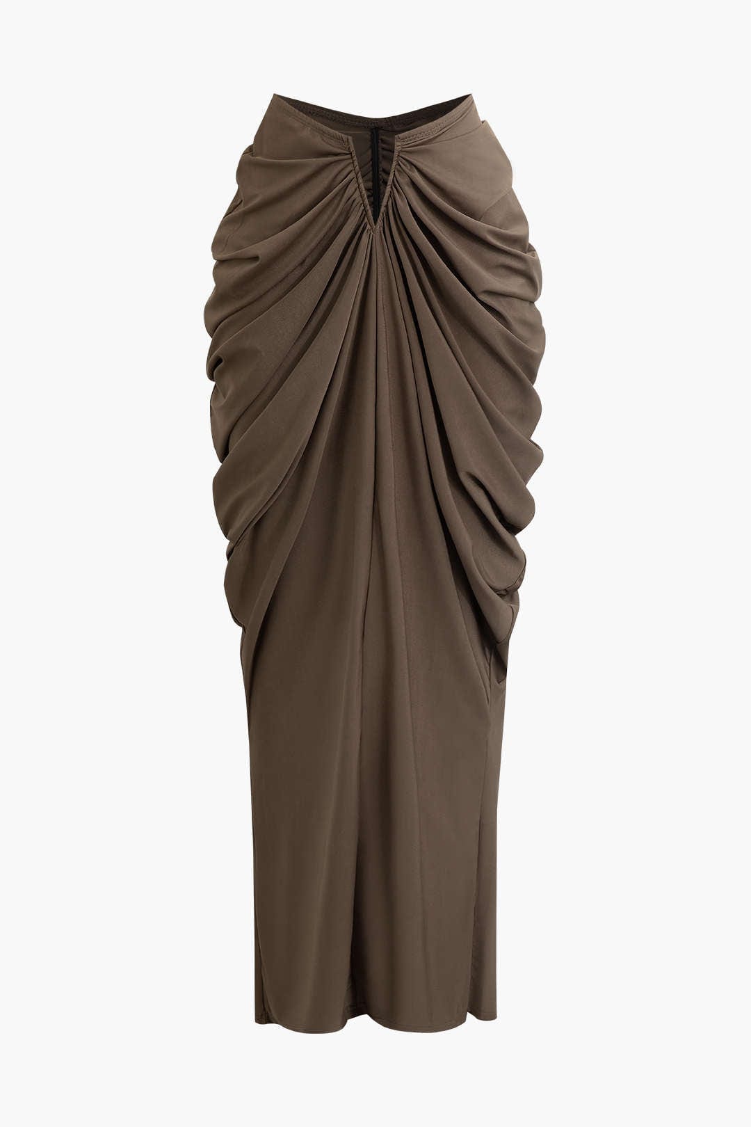 Robe Cocktail Épaules Découvertes avec Drapage Élégant