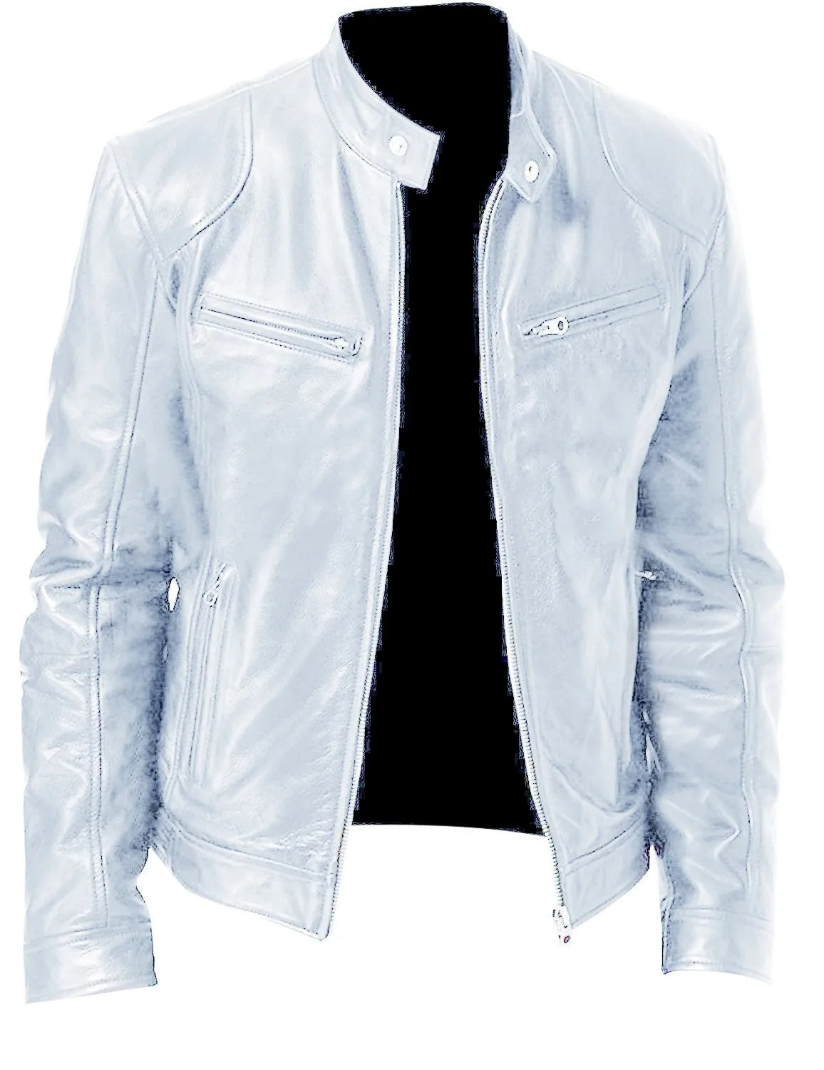 Blouson Cuir Noir Homme Zippé Moderne