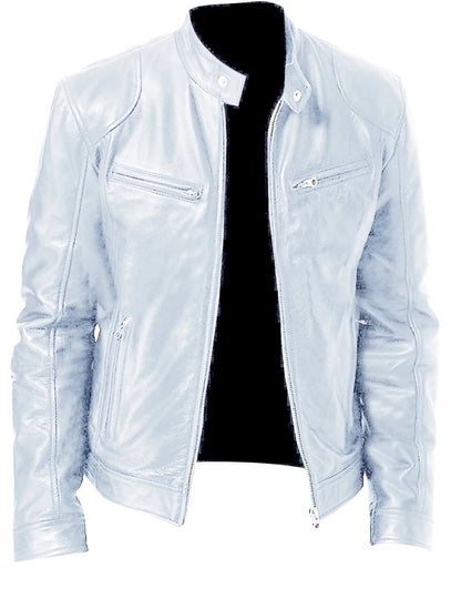 Blouson Cuir Noir Homme Zippé Moderne