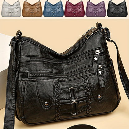 Sac à Main Cabas Femme avec Fermeture Éclair et Bretelle Ajustable - PanierRoyale
