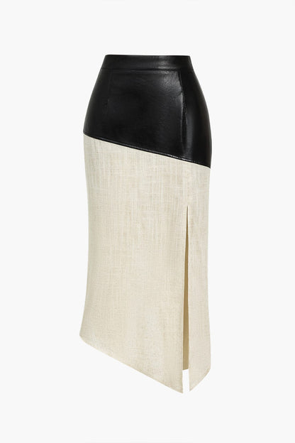 Jupe Mi-Longue en Cuir Imitation Élégante - BerlinGlamour