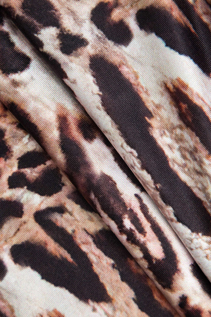 Body Manche Longue Leopard Imprimé Féminin