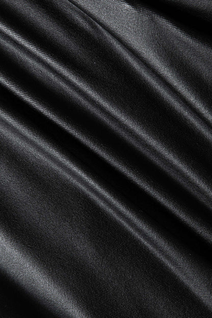 Rock Court en Cuir Imitation Asymétrique Décolleté