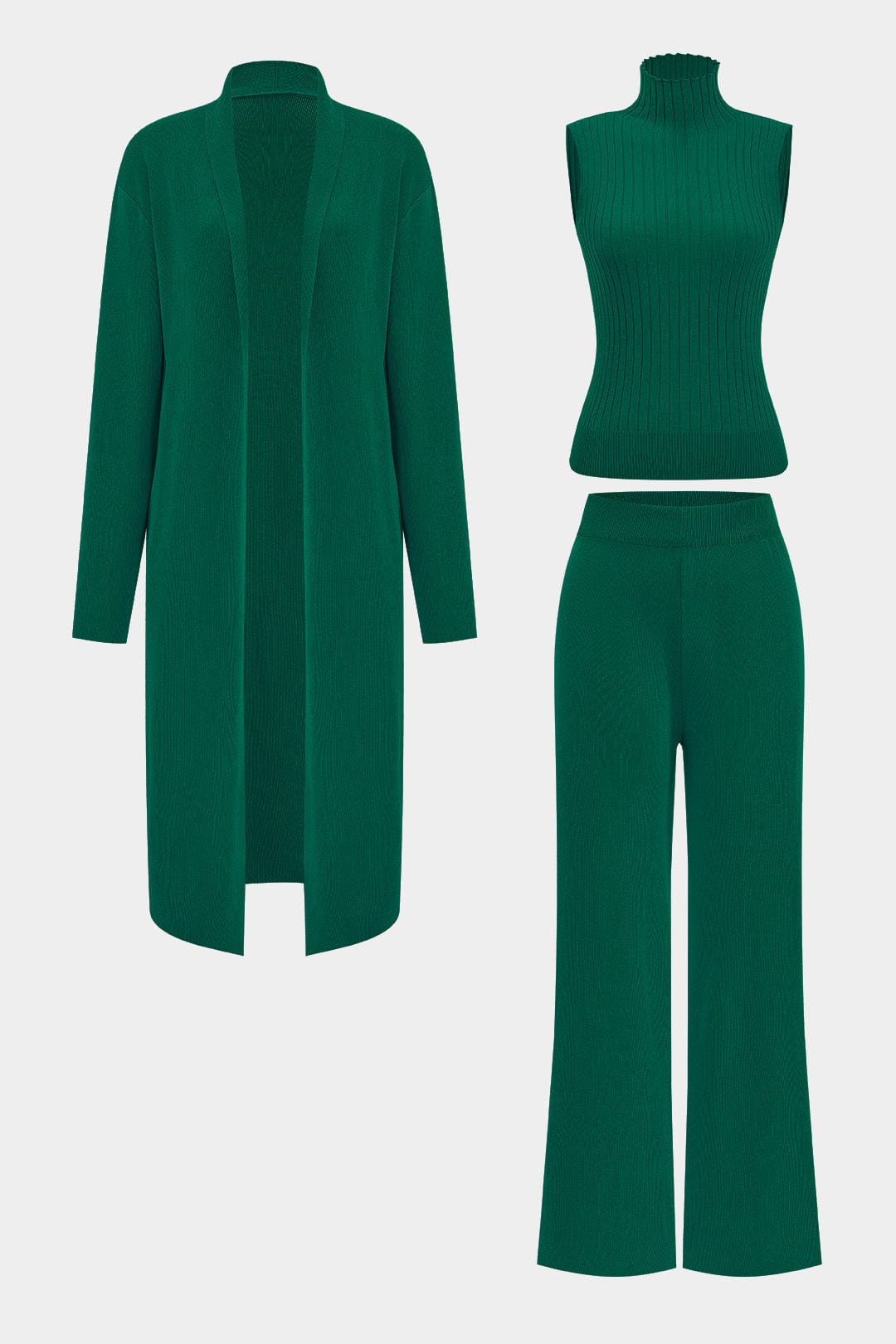 Ensemble Tricot Élégant 3 Pièces pour Femme