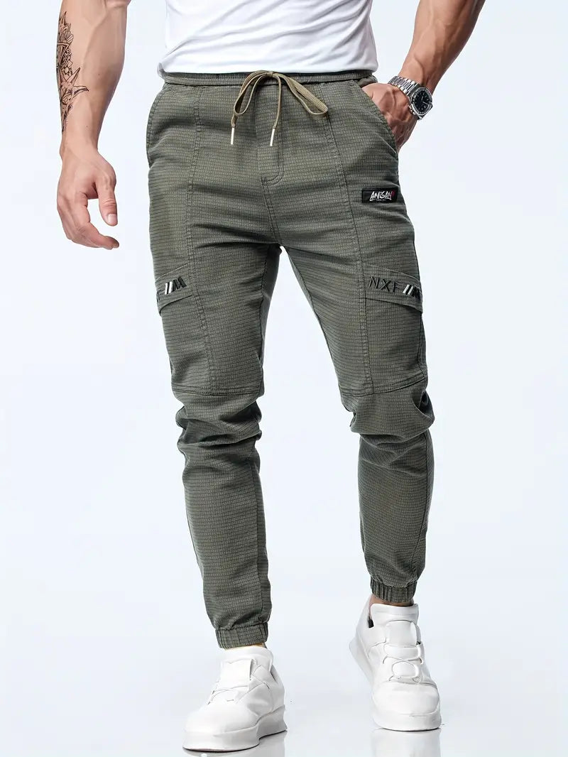 Pantalon Jogger Homme Élastique à Cordons