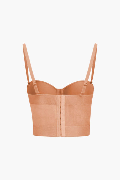 Bustier Top Push-Up avec Coupes Balconnets et Dentelle