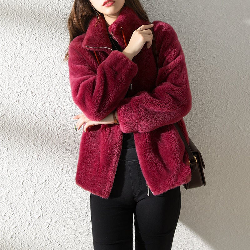 Veste Polaire Unisexe Double Face Matelassée Col Montant