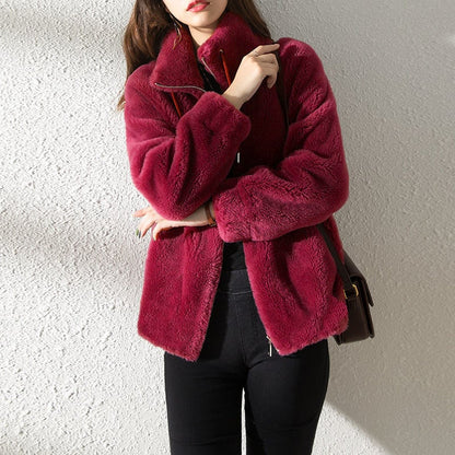 Veste Polaire Unisexe Double Face Matelassée Col Montant