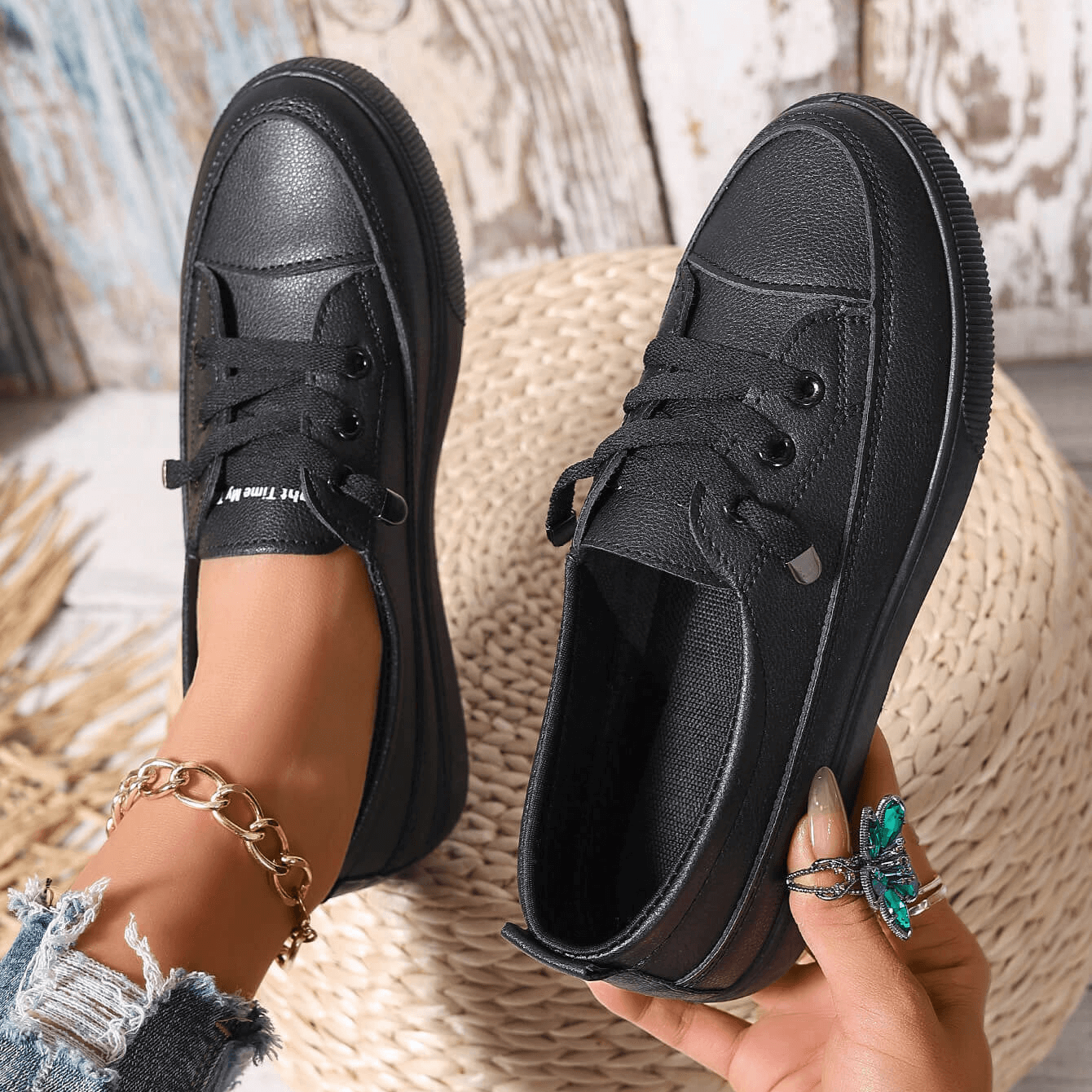 Chaussures Orthopédiques Femme Cuir Lacets Confortables