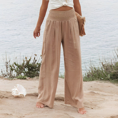 Pantalon Femme Confort avec Taille Élastique et Coupe Détendue