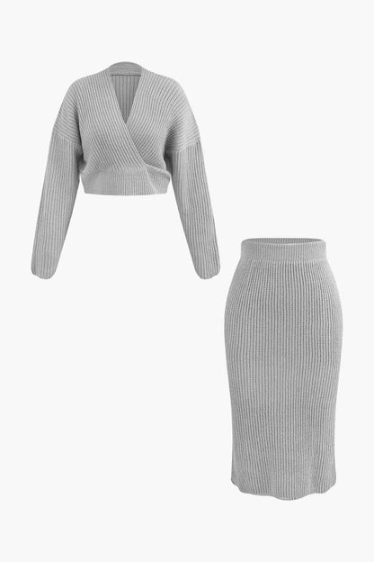 Robe Élégante Ensemble Col Rond et Jupe Pencil