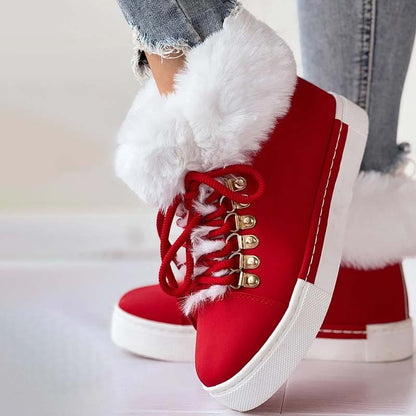 Bottines Hiver Fourrées et Chaude pour Femme
