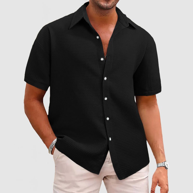 Chemise Homme Waffel Confortable et Élégante