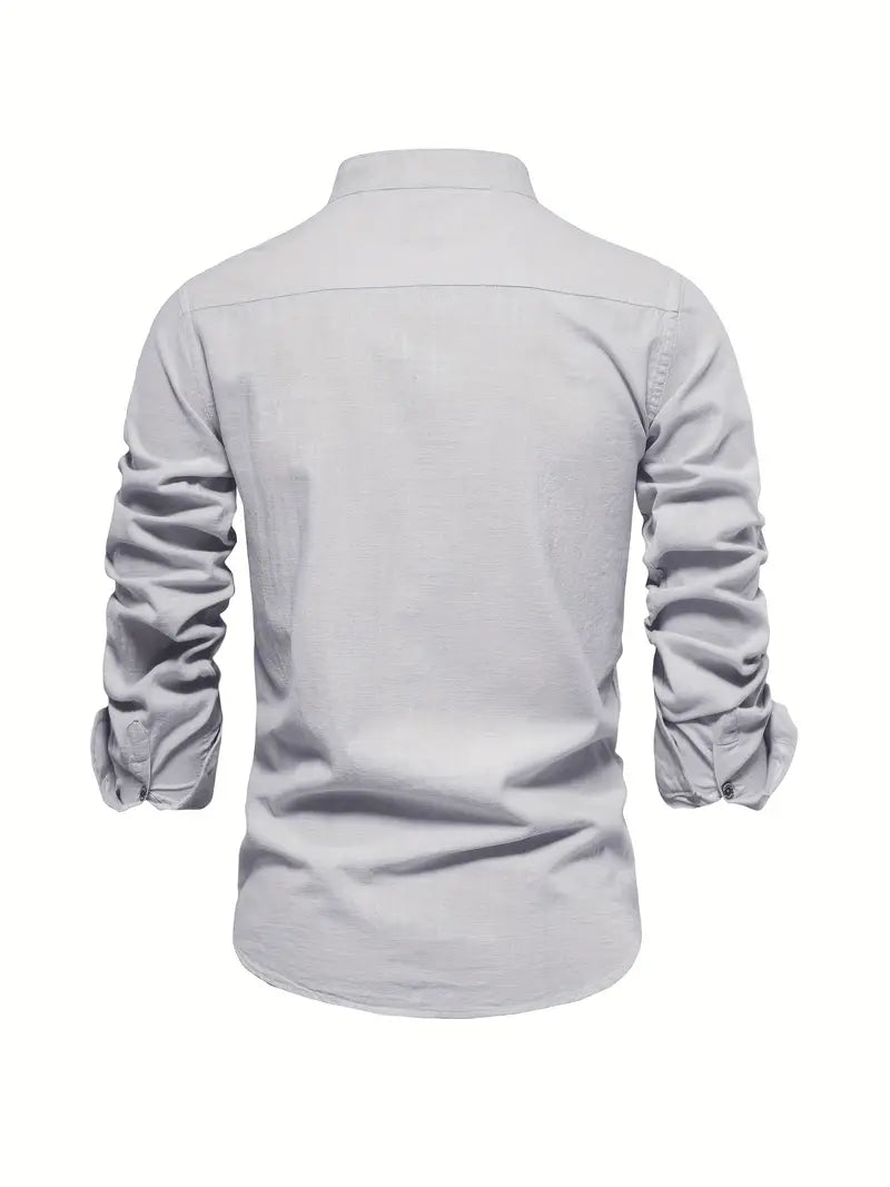 Chemise Homme Coton Décontracté à Boutons
