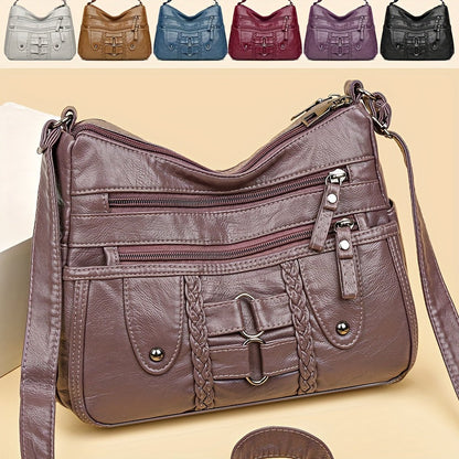 Sac à Main Cabas Femme avec Fermeture Éclair et Bretelle Ajustable