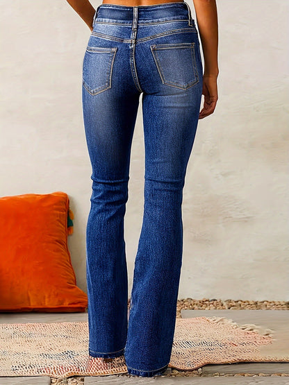 Jean Femme Haut de Gamme Couleur Unie Élégant
