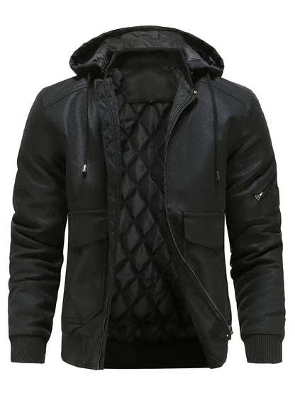 Veste cuir homme noir moderne et tendance
