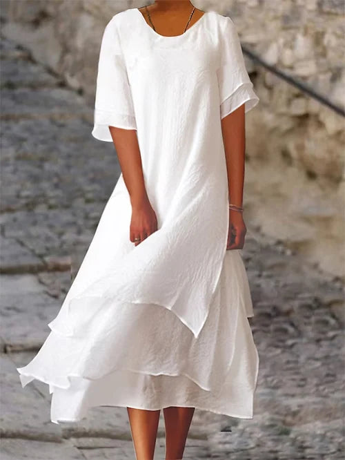 Robe Femme Coton Longueur Midi Confortable et Douce - PanierRoyale