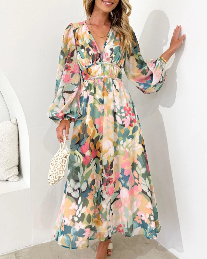 Robe Été Femme Longue Fleurs Imprimées & Décontractée - PanierRoyale