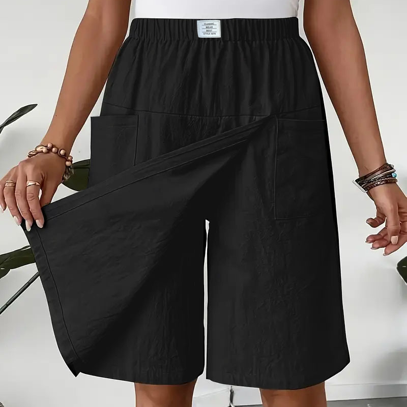 Jupe-Short Femme Taille Élastique Coupe Asymétrique