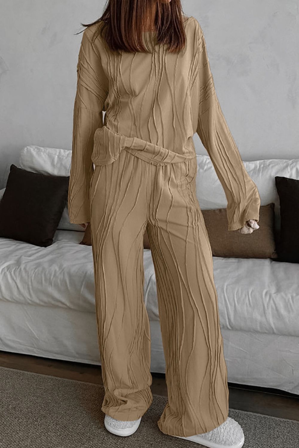 Ensemble Deux Pièces Femme avec Haut Manches Longues et Pantalon assorti - PanierRoyale
