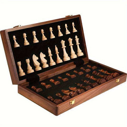 Jeu d'échecs Bois Massif avec Pièces de Rechange - PanierRoyale