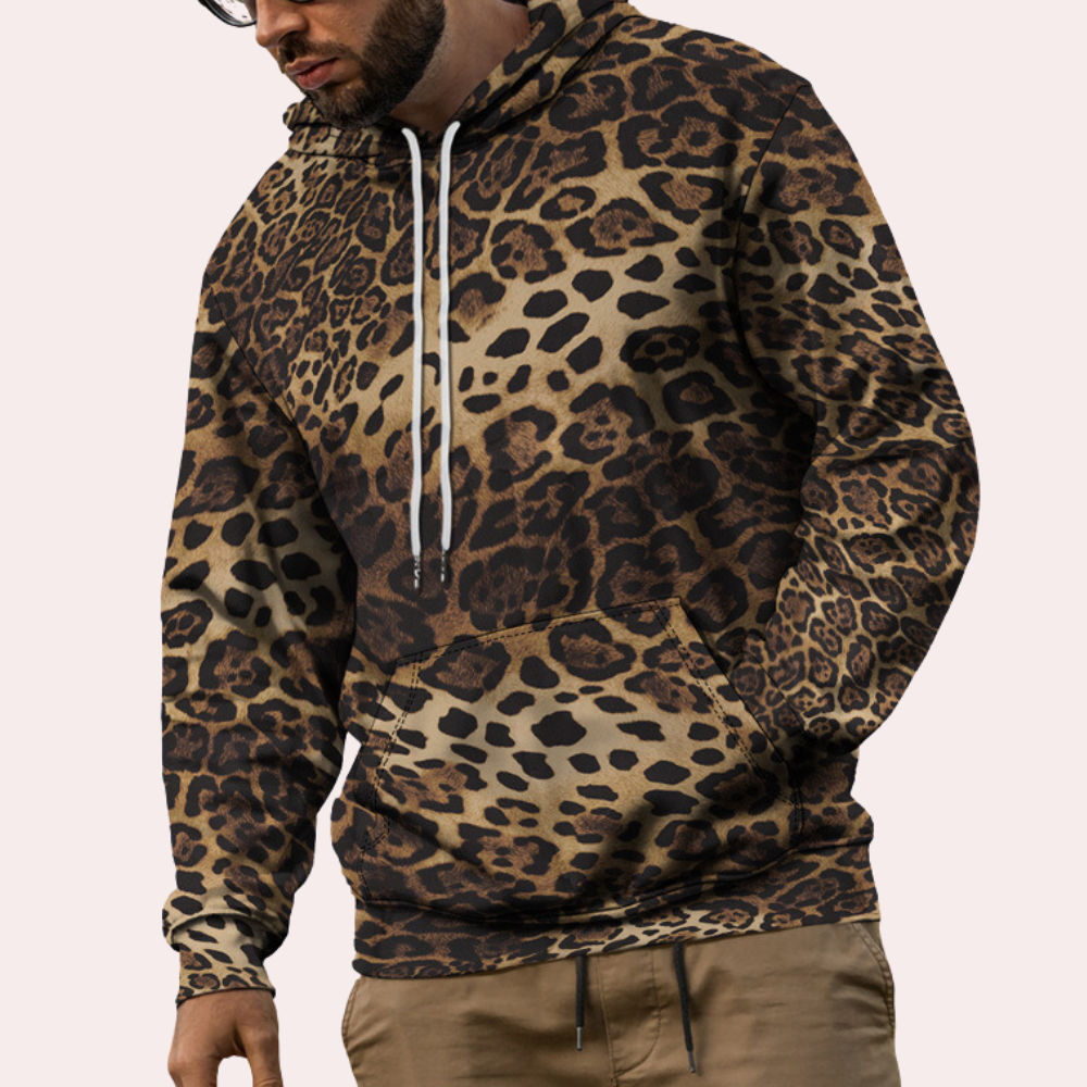 Pull Homme Imprimé Léopard Chic et Élégant