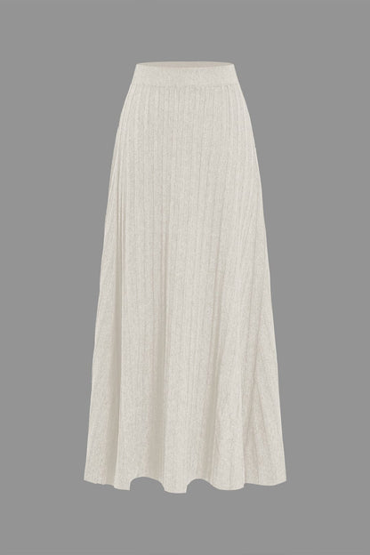 Robe Mi-Longue Élastique Plissée Féminine