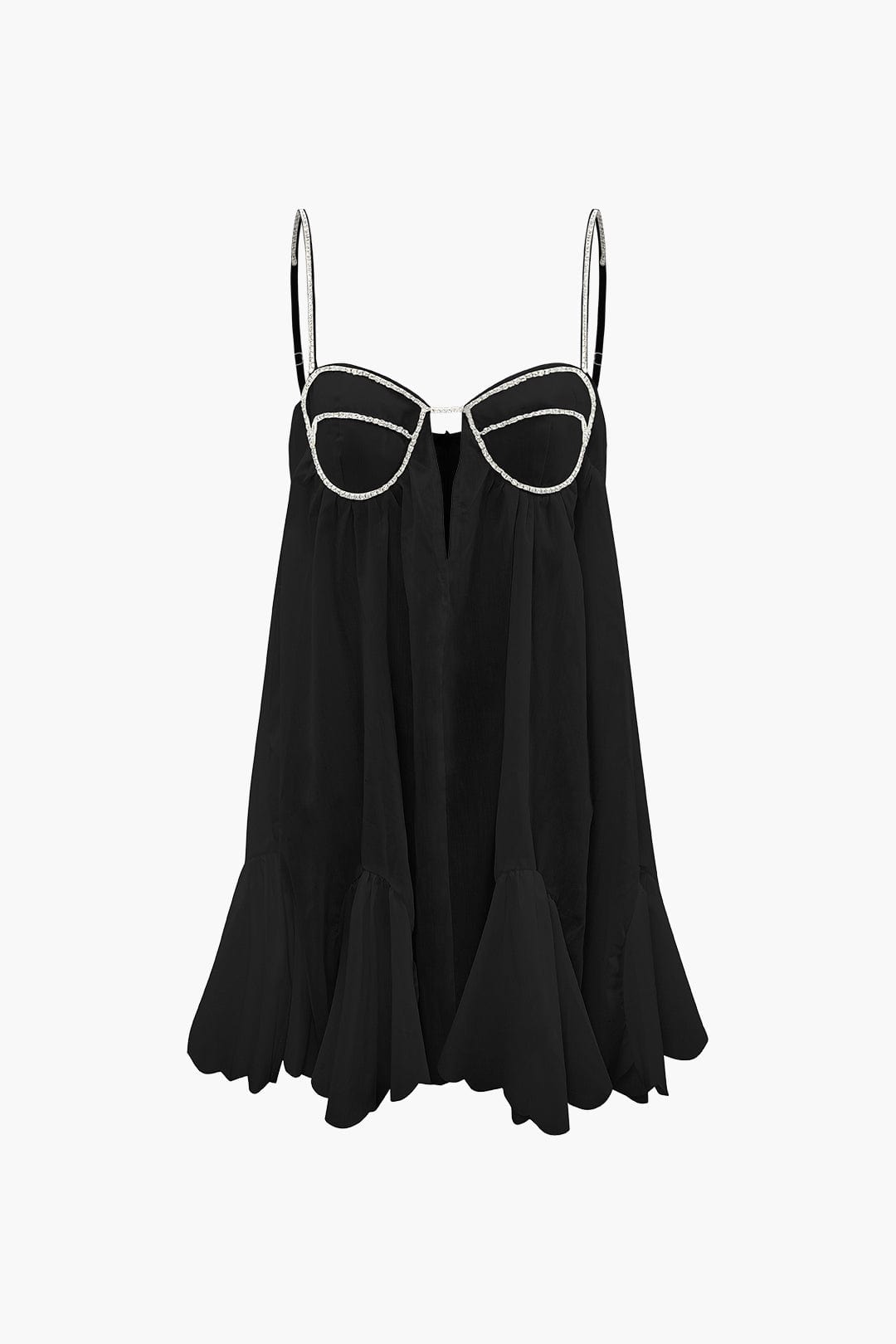 Robe Cocktail Féminine avec Bretelles Strass pour Soirée