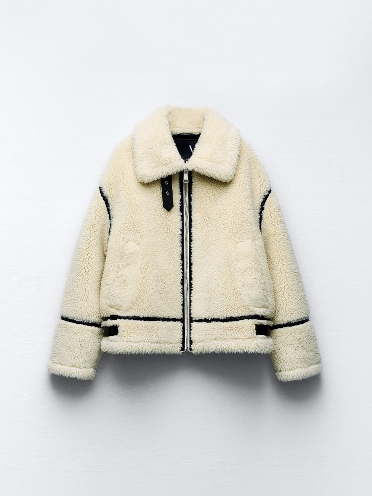 Veste Femme Hiver Blanche avec Manches Longues - PanierRoyale