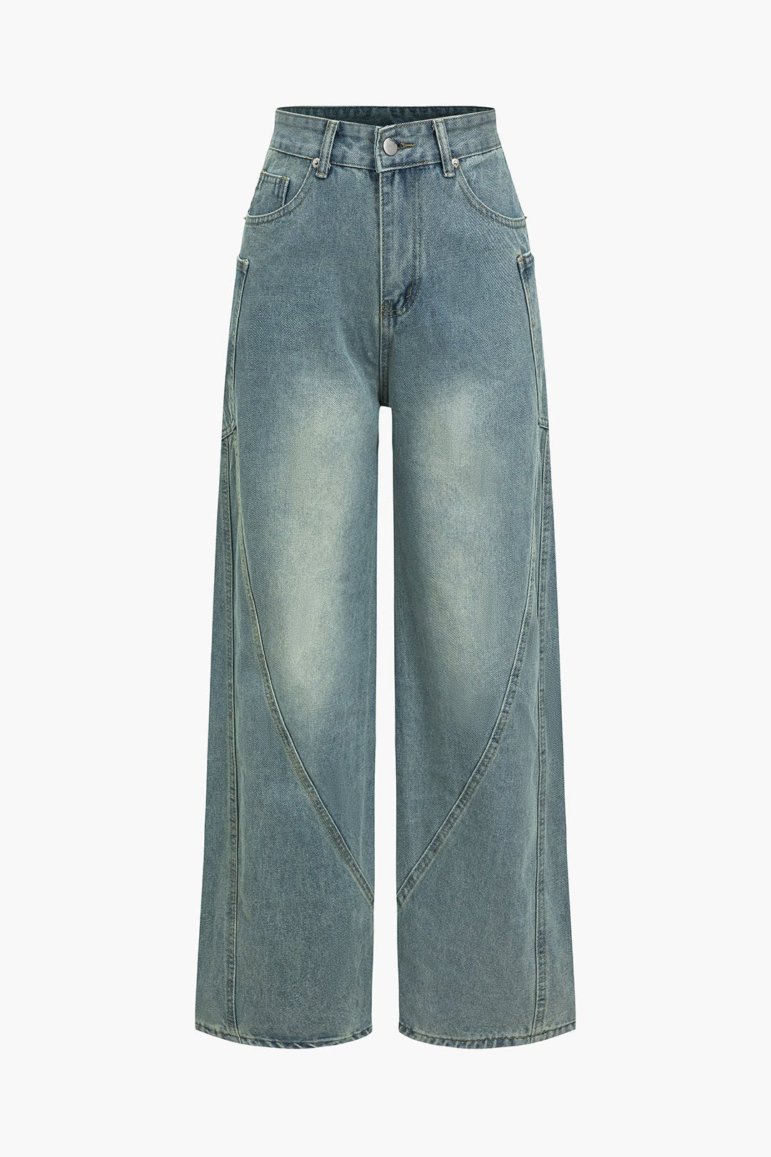 Jean Femme Haut de Jambe Élargi Denim - BerlinGlamour