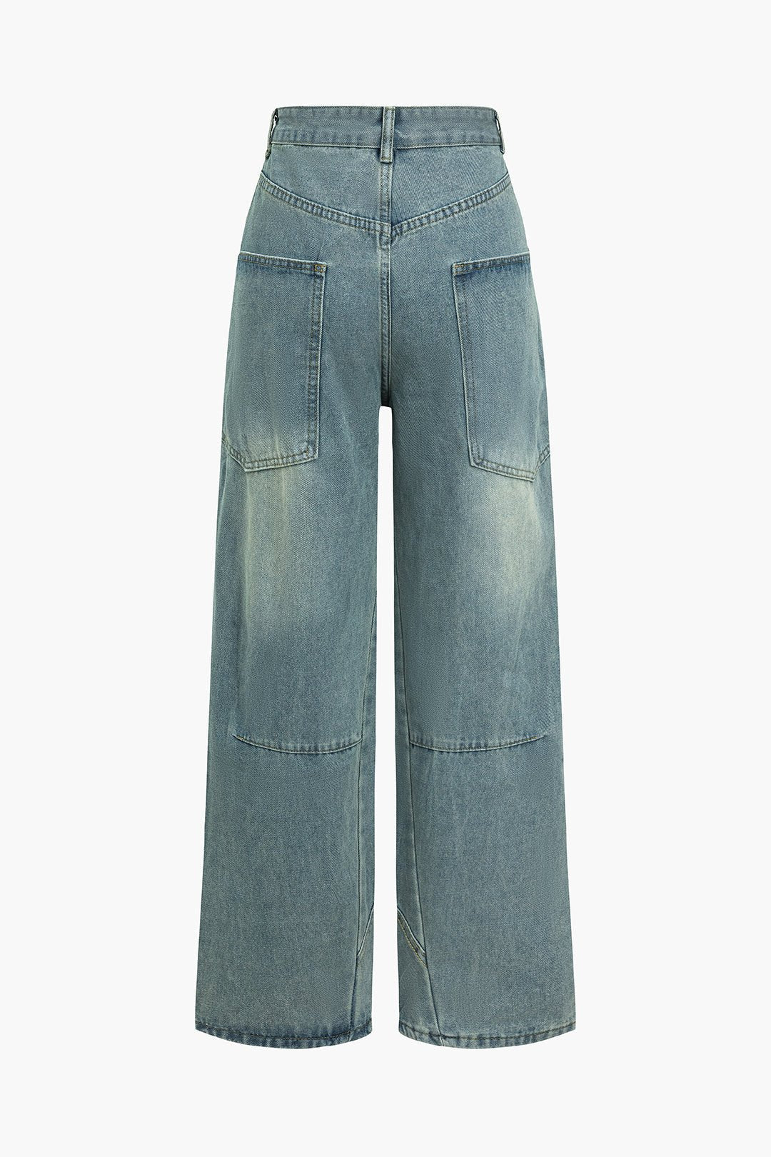 Jean Femme Haut de Jambe Élargi Denim