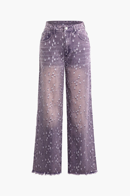 Jean Large Taille Élégant pour Femme