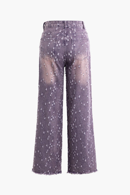 Jean Large Taille Élégant pour Femme