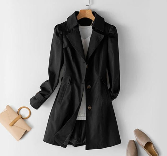 Trenchcoat Femme Boutonnage Classique Coupe Droite