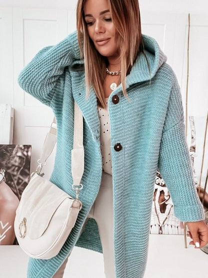 Cardigan Décontracté À Capuche Pour Femme | Manches Longues