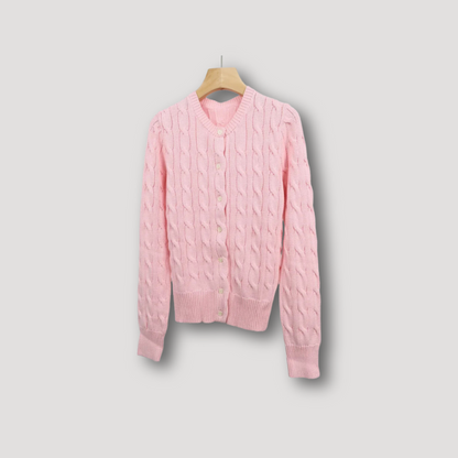 Cardigan Femme Hiver Élégant avec Motif Texturé et Boutons en Face - PanierRoyale