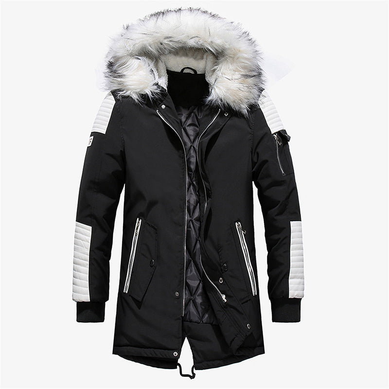 Manteau Homme Hiver Épais avec Capuche et Poches Coulissantes - PanierRoyale