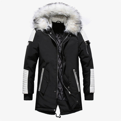 Manteau Homme Hiver Épais avec Capuche et Poches Coulissantes - PanierRoyale