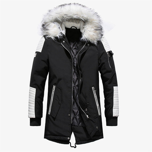 Manteau Homme Hiver Épais avec Capuche et Poches Coulissantes - PanierRoyale