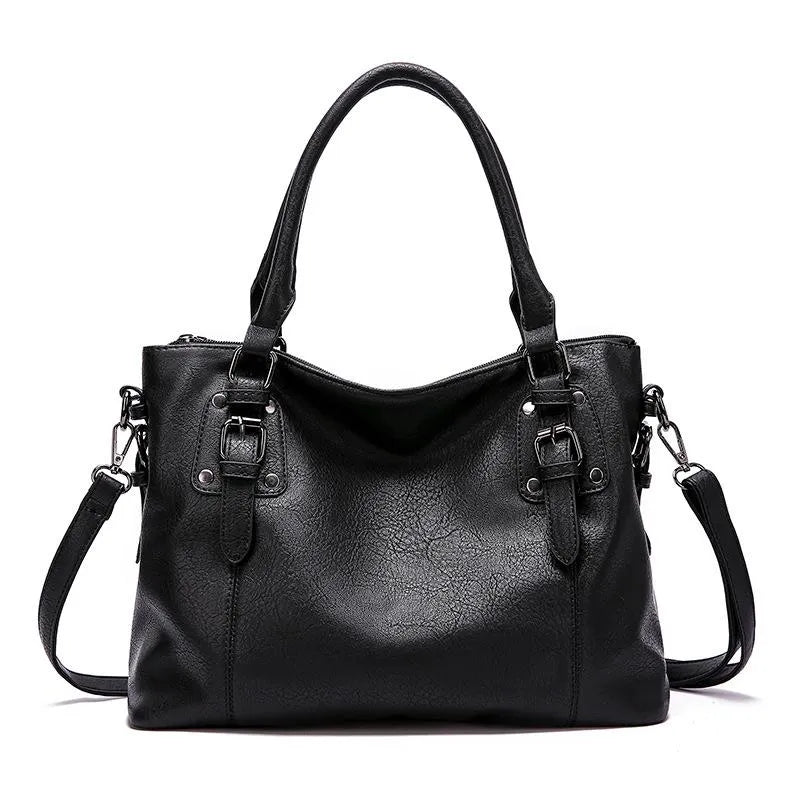 Sac à Dos en Cuir Brun Foncé avec Bretelles Réglables