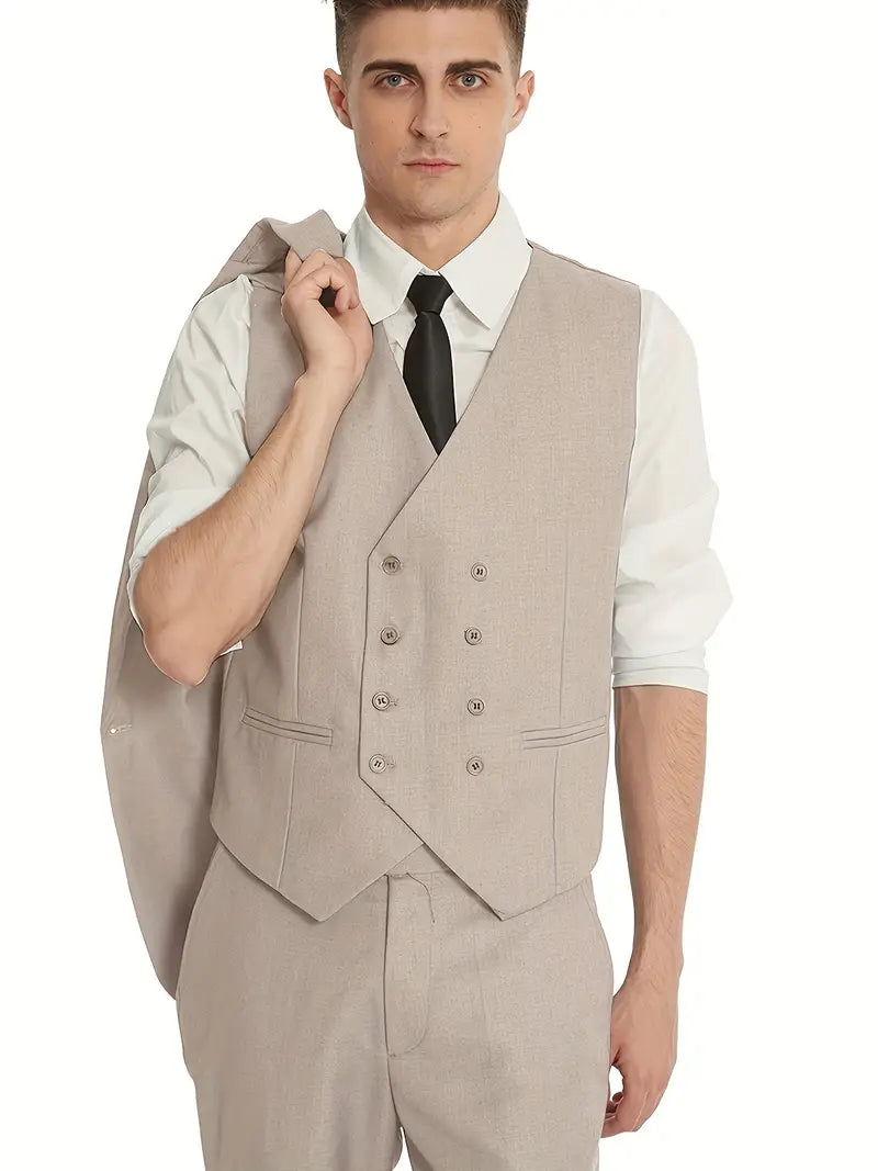 Costume Homme 3 Pièces : Blazer, Gilet et Pantalon Élégant - BerlinGlamour