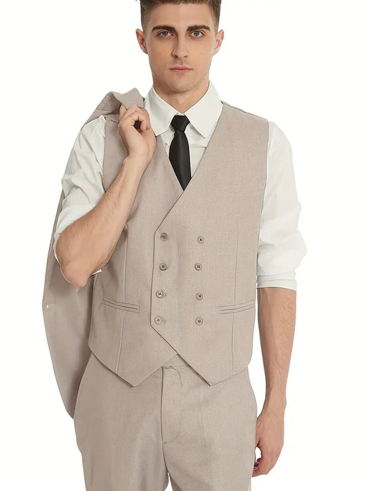 Costume Homme 3 Pièces : Blazer, Gilet et Pantalon Élégant - BerlinGlamour