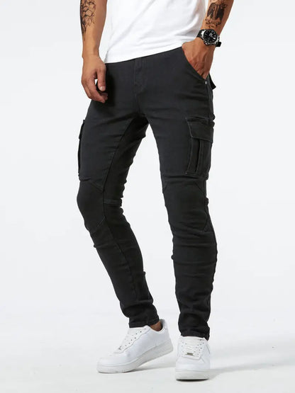 Pantalon de travail homme robuste gris avec poches multiples