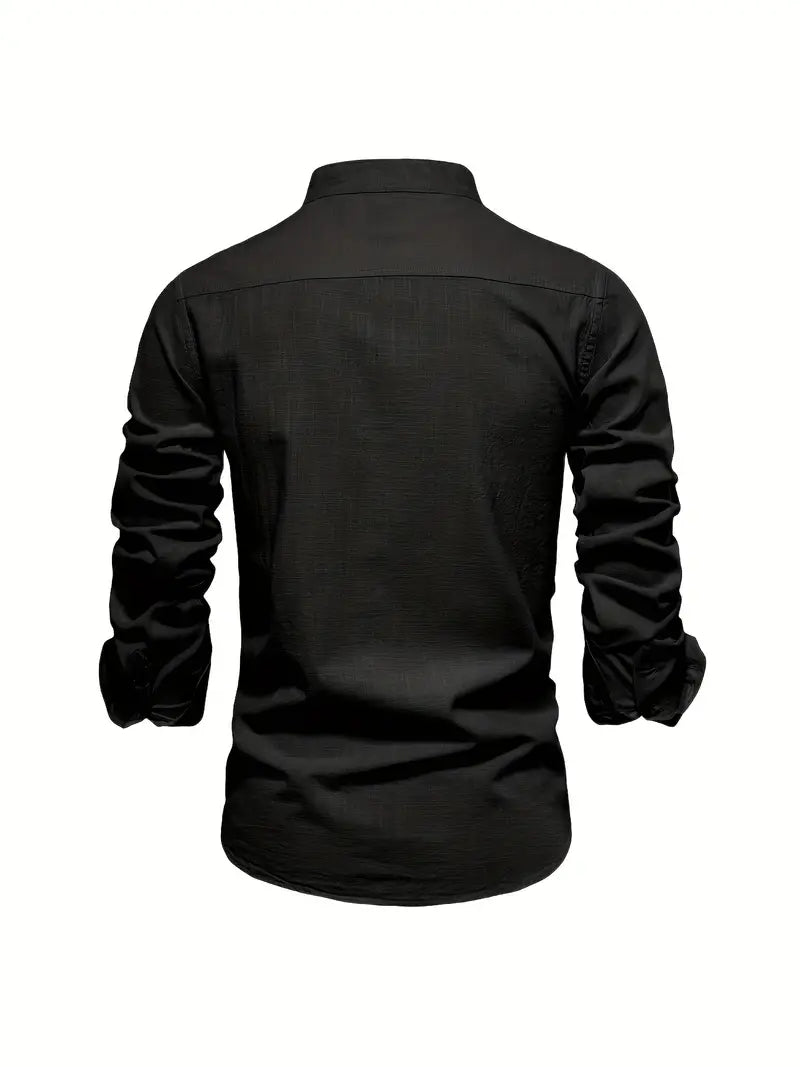Chemise Homme Coton Décontracté à Boutons