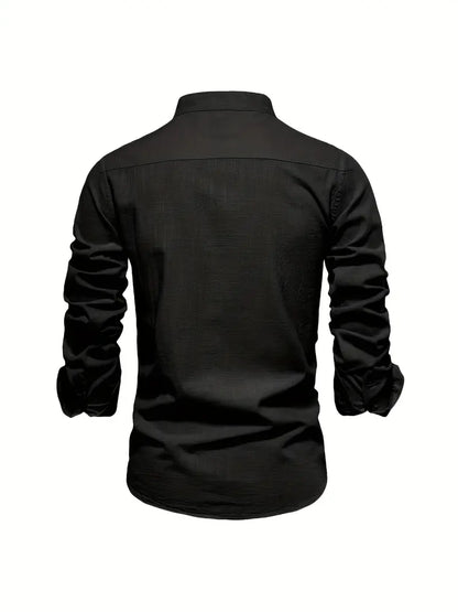 Chemise Homme Coton Décontracté à Boutons