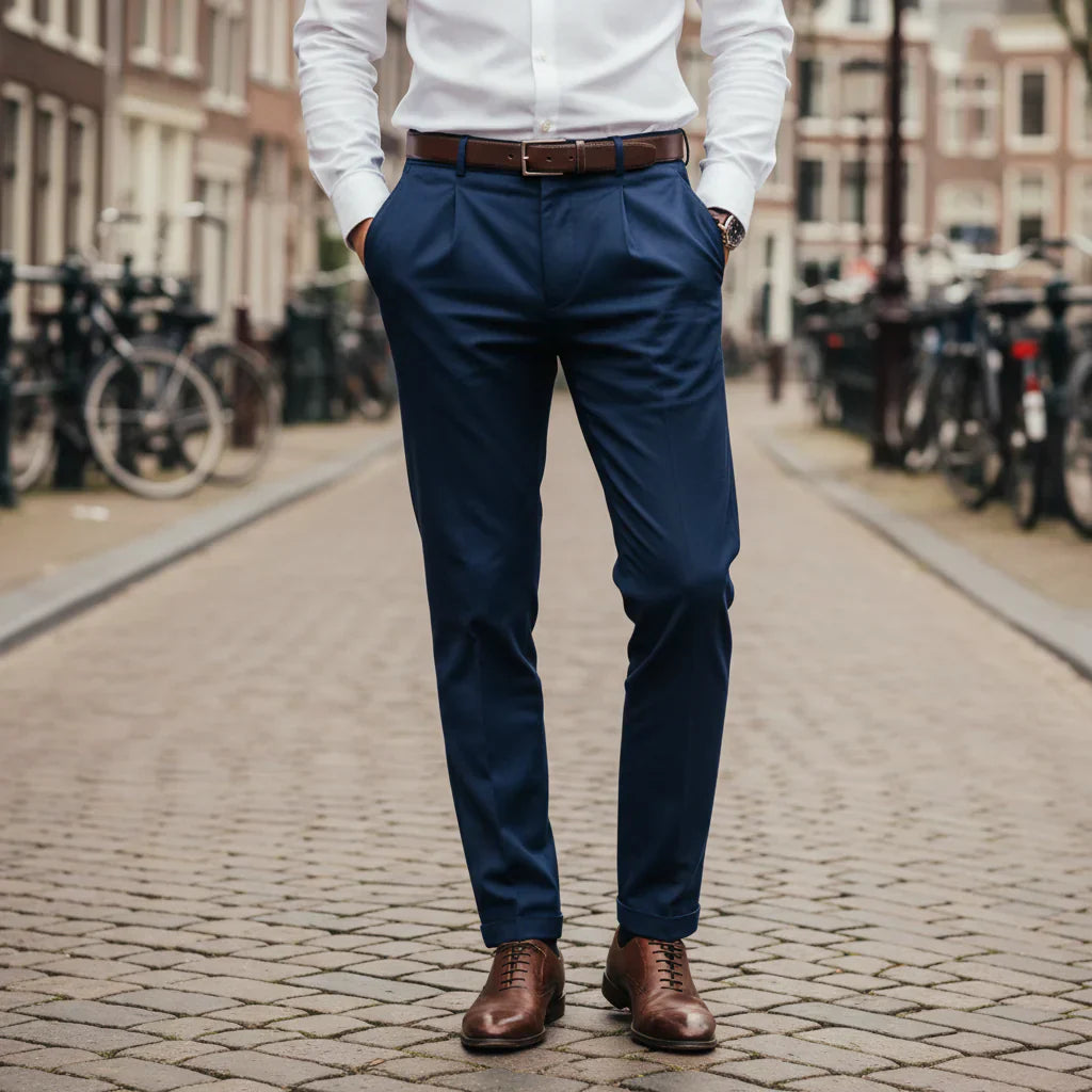 Pantalon Homme Business Classique Noir - PanierRoyale